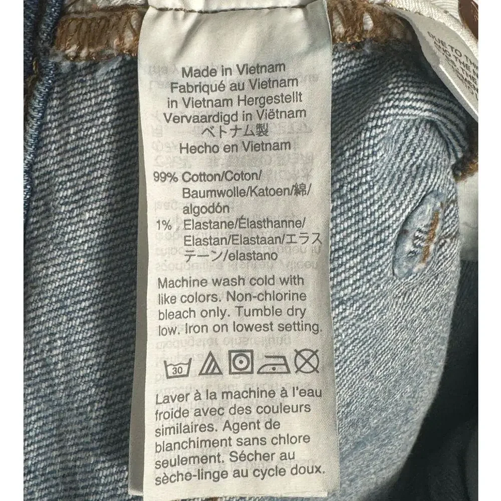 Madewell The Perfect Vintage Crop Jean in Enmore Wash‎ Raw Hem Edition Sz 25